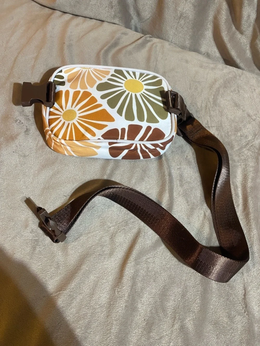 Bangs Shoes Retro Floral Print Cosmetic Bag - Yellow, Orange & Olive